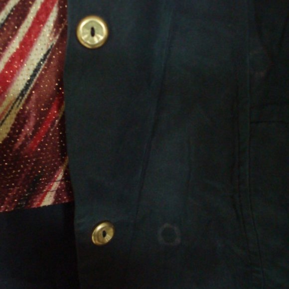 NWT Betsy Black Metallic Blouse Size 8 - Picture 4 of 12